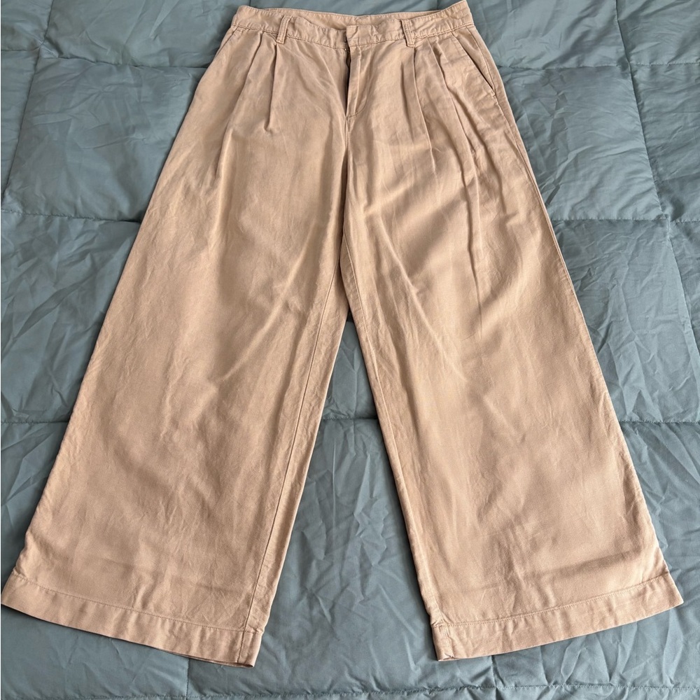 GAP Wide Leg Linen Trousers Size 14